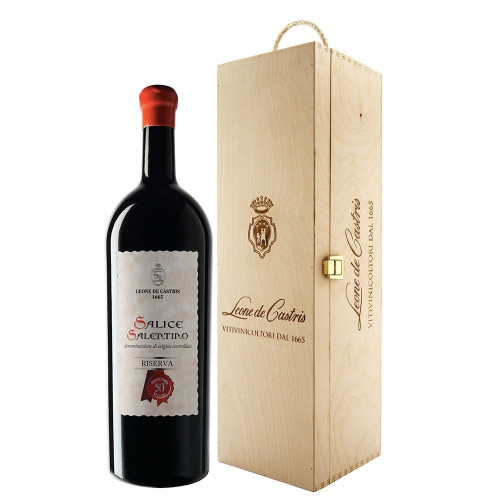 Salice Salentino Rosso Riserva DOC “50° Vendemmia”  Jéroboam - Leone de Castris (cassetta di legno)